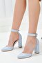 Lole Baby Blue Leather Heeled Shoes