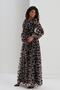 A024-Sharmaşık Pattern Organized Tulle Double Breasted Collar Maternity Dress - 5