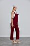 IŞIL 4493-Binding Strap Non-Knee Combed Cotton Pregnant Gardener-Jumpsuit - 5