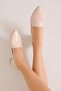 Luna Heeled Cream Patent Leather Shoes - 2