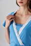 4412-Pregnant-Maternity Cotton Double Breasted Nightgown - 5