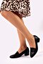 Luna Heeled Black Skin Shoes - 4