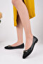 Women's Summer Comfortable Mesh Pointed Toe Ballerina Shoes Black - 2