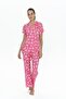 20084 Women's Fusya Short Sleeve Long Pants Pajama Set