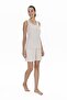 U.S. Polo Assn. 20053 Women's Thick Strap Crew Neck Shorts Pajama Set - Beige - 2