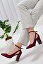 Lillian Claret Red Suede High Heels - 2
