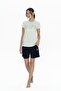 20011 Women's Mint Short Sleeve Round Neck Shorts Set - 3