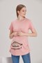 4473-Baby Viscose Maternity Short Sleeve T-shirt Facing from Zipper - 2