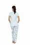 U.S. Polo Assn. 20088 Women's Blue Short Sleeve Half Placket Pajama Set - 4