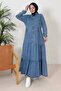 Nidel Bat Sleeve Denim Dress 1377 - Blue - 4