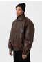 Vintage Unisex Brown Oversize Balloon Sleeve Jacket - 4