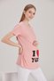 4490-Heart-Facing Baby Short Sleeve Viscose Maternity T-shirt - 2