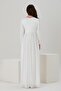A036-Pleated Belt Maternity Chiffon Evening Dress - 8