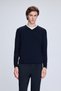 Lacivert Regular Fit V Yaka Rayon Kazak