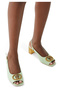 Chelsea Block Heeled Sandals - Pastel Green - 7