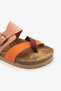 Powder Orange Multi-Colored Genuine Leather Flip-Flops for Women - 4