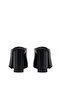 High Heel Leather Slippers - Black - 2