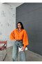 Women's Oversize Long Back Balloon Sleeve Orange Shirt - 5