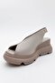 SAM Stone Upper Genuine Leather Women's Wedge Heel Sandals - 3