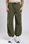 Parachute Normal Bel Relaxed Cut Wide Leg 100% Cotton Khaki Men's Trousers - 2