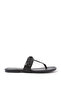 Black Leather T-Bar Sandals