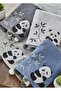 Kod-8010 50X90 Cotton Embroidered and Tasseled Hand Towel Set (4 Pieces) - Mixed