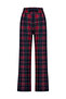 Plaid Waist Tie Track Pants - 5