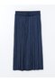 Lcwaikiki Classic Elastic Waist Satin Women's Pleated Skirt - 5