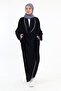 Casual Draped Pocket Fenomen Cross Tunic Black