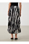 Original Beli Elasticated Patterned Women's Pleated Skirt - 4