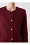 Crew Neck Textured Women's Tweed Jacket - 3