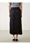Lcw Modest New Black Women's Skirt with Elastic Waist - 5