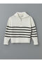 Peak New Season Polo Neck Striped Women's Knitwear Sweater - 5