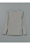 Black U-Neck Striped Women's Bodysuit - 6