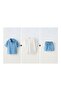 Boys Woven Shirt Bermuda Shorts White T-Shirt Bottom-Top 3 Piece Set - 2