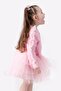 Pink Cotton Ruffled Sweatshirt Tulle Skirt Bottom-Top Set Girls - 8