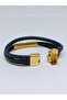 Men's Vegan Surgical Steel Bracelet, Black Navy Blue Multiple Model 20 cm No 5 - 3