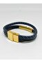 Men's Vegan Surgical Steel Bracelet, Black Navy Blue Multiple Model 20 cm No 5 - 2