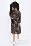 Girl Scalloped Leopard Dress - 3
