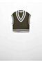 Contrast V-Neck Vest - 3