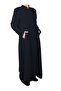 Women's Front V Collar Stitched Hidden Pocket Large Size Ferace