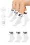 White Striped College Socks 10 Pack (Cotton) Unisex - 4