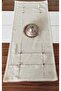 Buldan Cendere Diaper Lacy Brown Beaded Handcrafted Antique Fringed 45X100 cm Runner - 7
