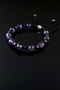 Natural Stone Bracelet, Amethyst and Hematite Stone, Adjustable, Men's Bracelet, Women's Bracelet - 6