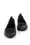 Women's Black Skin Genuine Leather Bow Ballerina Ballet Un001-063 - 4