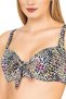 Women's Plus Size Underwire Push up Colorful Leopard Print Bikini Set - 2