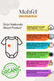 100% Organic Cotton Sleeveless Baby Bodysuit with Snap Fasteners - 4