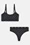 Women 2 Pieces Seamless Bralette And Brief Set, Multicolor