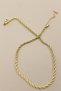 Tarnish Free Stainless Steel Gold Color Twist Model Chain Necklace. - 4