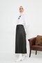 Leather Look Pleated Hijab Skirt, Hijab Skirt, Women's Gift Skirt, Stylish Skirt, Long Skirt - 6